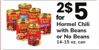 ACME Hormel Chili with Beans or No Beans offer