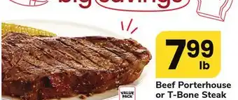 ACME Beef Porterhouse or T-Bone Steak offer