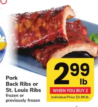 ACME Pork Back Ribs or St. Louis Ribs offer