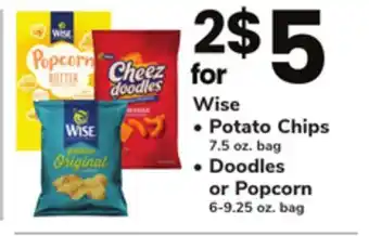 ACME Wise • Potato Chips 7.5 oz. bag • Doodles or Popcorn 6-9.25 oz. bag offer