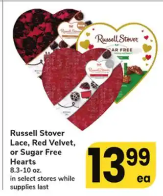 ACME Russell Stover Lace, Red Velvet, or Sugar Free Hearts offer