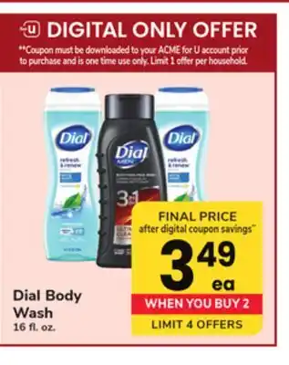 ACME Dial Body Wash offer