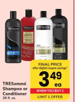 ACME TRESemmé Shampoo or Conditioner offer