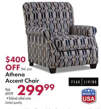 Boscov's Athena Accent Chair offer