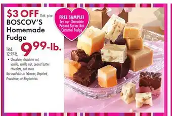Boscov's BOSCOV'S Homemade Fudge offer