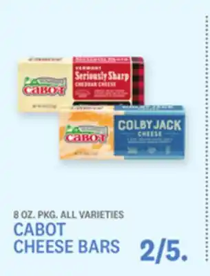 Kings Food Markets CABOT CHEESE BARS offer