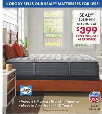 Boscov's SEALY QUEEN offer