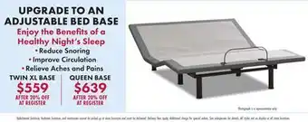 Boscov's ADJUSTABLE BED BASE offer