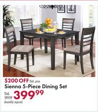 Boscov's Sienna 5-Piece Dining Set offer