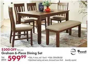 Boscov's Graham 6-Piece Dining Set offer