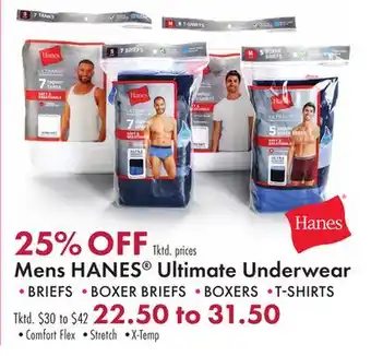 Boscov's Mens HANES Ultimate Underwear offer
