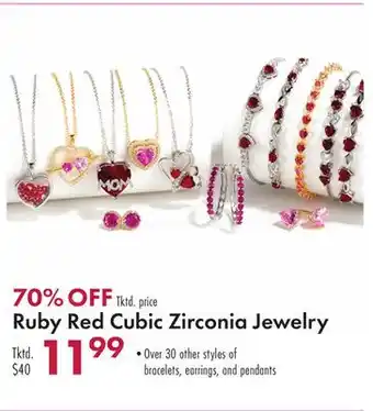 Boscov's Ruby Red Cubic Zirconia Jewelry offer