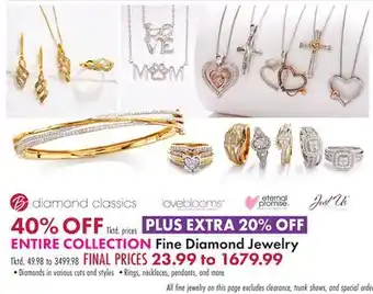 Boscov's ENTIRE COLLECTION Fine Diamond Jewelry offer
