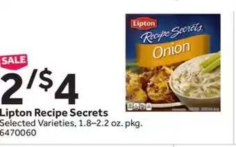 Stop&Shop Lipton Recipe Secrets offer