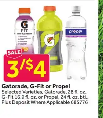 Stop&Shop Gatorade, G-Fit or Propel offer