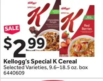 Stop&Shop Kellogg's Special K Cereal offer