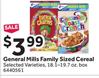 Stop&Shop General Mills Family Sized Cereal offer