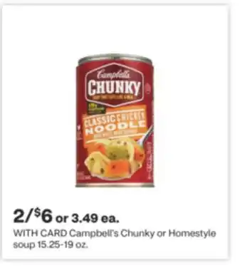 CVS Campbell's Chunky or Homestyle soup 15.25-19 oz offer