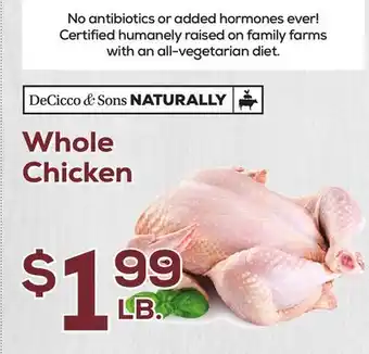 DeCicco & Sons Whole Chicken offer