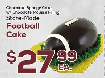 DeCicco & Sons Chocolate Sponge Cake Football Cake offer