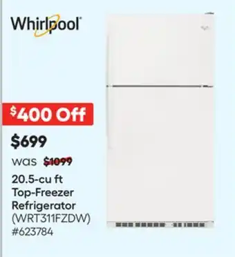 Lowe's 20.5-cu ft Top-Freezer Refrigerator offer