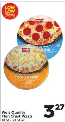Weis Markets Weis Quality Thin Crust Pizza offer
