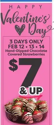 Weis Markets Hand-Dipped Chocolate Covered Strawberries offer