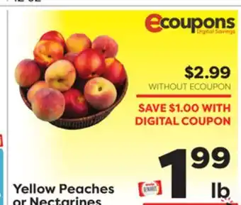 Weis Markets Yellow Peaches or Nectarines offer
