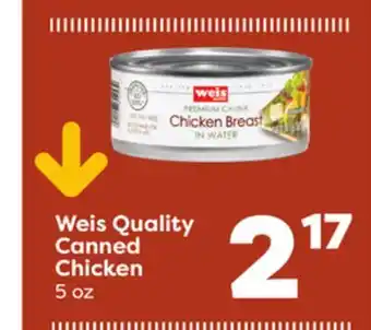 Weis Markets Weis Quality Canned Chicken offer