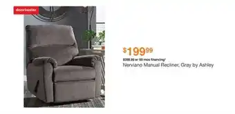 Ashley Furniture Nerviano Manual Recliner, Gray by Ashley offer