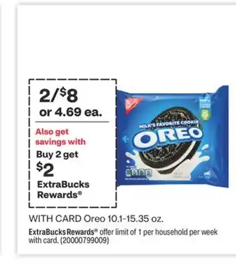 CVS Oreo 10.1-15.35 oz offer