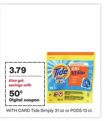 CVS Tide Simply 31 oz or PODS 13 ct offer