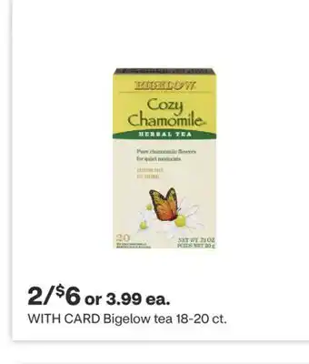 CVS Bigelow tea 18-20 ct offer