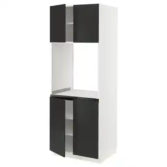 Ikea Sektion High cabinet for oven w 4 doors, white/nickebo matte anthracite, 30x24x80 offer