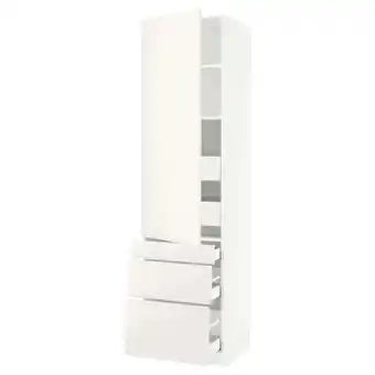 Ikea Sektion / maximera High cab w door/3 fronts/5 drawers, white/veddinge white, 24x24x90 offer