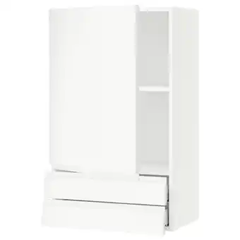 Ikea Sektion / maximera Wall cabinet with door/2 drawers, white/voxtorp matt white, 24x15x40 offer
