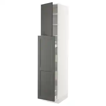 Ikea Sektion / maximera Hc w p-o func 4drw/1dr/2shlv, white/axstad dark gray, 18x24x90 offer