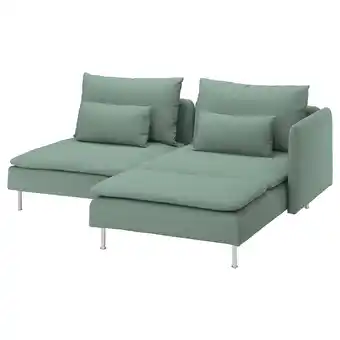 Ikea SÖderhamn Loveseat, with chaise with armrest/tallmyra light green offer