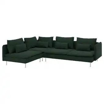 Ikea SÖderhamn Sectional, 4-seat corner, with open end/tallmyra dark green offer