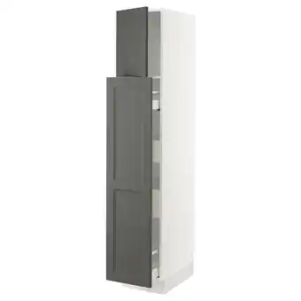 Ikea Sektion / maximera Hc w p-o func 1dr/4drw, white/axstad dark gray, 15x24x80 offer