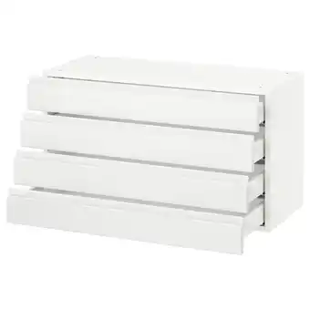 Ikea Sektion Wall cabinet with 4 drawers, white maximera/voxtorp matt white, 36x15x20 offer