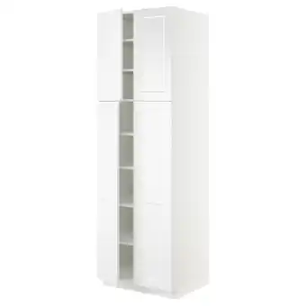 Ikea Sektion High cabinet with shelves/4 doors, white/axstad matt white, 30x24x90 offer