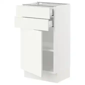 Ikea Sektion Base cabinet w door/2 drawers, white/vallstena white, 18x15x30 offer