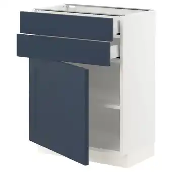 Ikea Sektion / maximera Base cabinet w door/2 drawers, white Axstad/matte blue, 24x15x30 offer