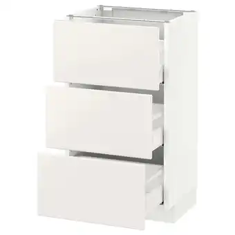 Ikea Sektion Base cabinet with 3 drawers, white maximera/veddinge white, 18x15x30 offer