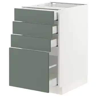 Ikea Sektion / maximera Base cabinet with 4 drawers, white/bodarp gray-green, 18x24x30 offer