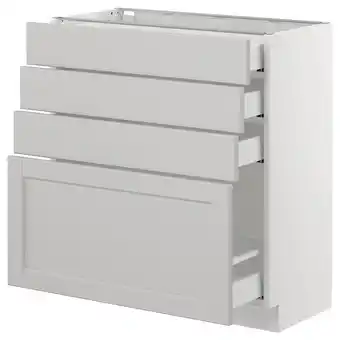 Ikea Sektion Base cabinet with 4 drawers, white maximera/lerhyttan light gray, 30x15x30 offer
