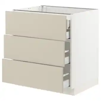 Ikea Sektion / maximera Base cabinet w 3 fronts/4 drawers, white/havstorp beige, 30x24x30 offer