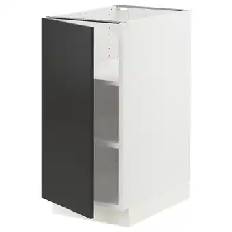 Ikea Sektion Base cabinet with shelves, white/nickebo matte anthracite, 15x24x30 offer