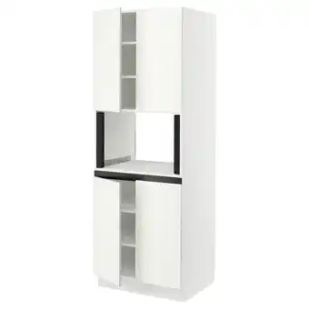 Ikea Sektion High cabinet for micro w 4 doors, white/vallstena white, 30x24x80 offer